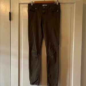 PAIGE Women's Skinny Jeans in Olive Green
